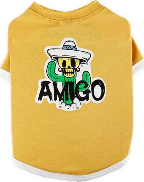 Amigo Sarı Kedi Köpek T-Shirt Medium