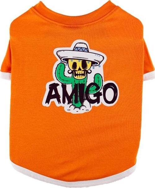 Amigo Turuncu Kedi Köpek T-Shirt Medium