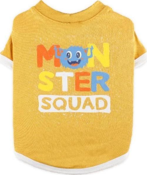 Monster Sarı Kedi Köpek T-Shirt Small