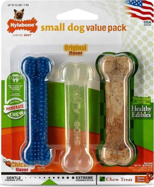 Tavuk ve Domuz Aromalı Köpek Çiğneme Kemiği XSmall