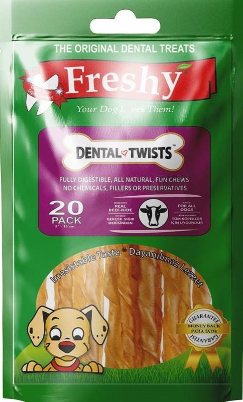 Dental Twist Köpek Burgu Çubuk Naturel 20 Li