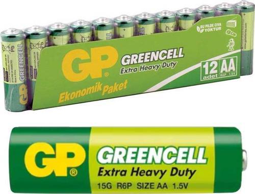 GP GP 15G-MTPVS12 GREENCELL AA 1.5V KALEM PİL (12Lİ PAKET)