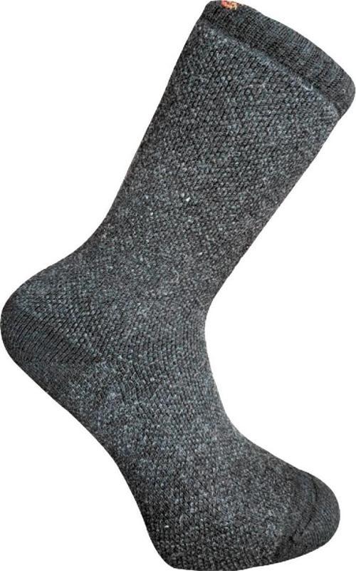 Kuzu Yünü Havlu Erkek Çorabı - Huskey - Gri - No: 41-44 (13903)