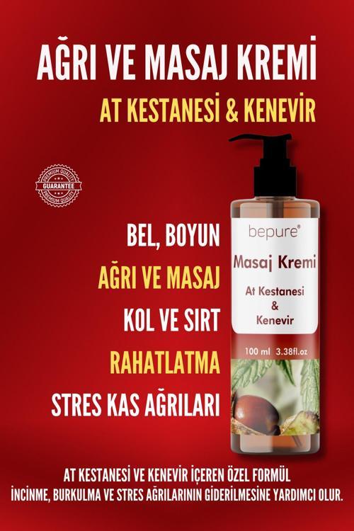 Ağrı Ve Masaj Kremi, At Kestanesi Ve Kenevir Içeren Masaj Kremi 100 Ml