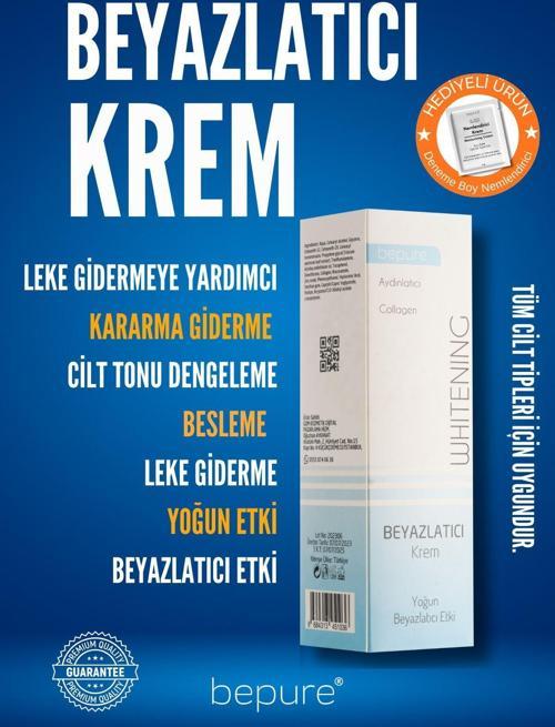 Beyazlatıcı Krem, Yüz, Vücut Ve Genital Bölge Için Leke Ve Kararma Giderici Krem, Whitening 100 Ml