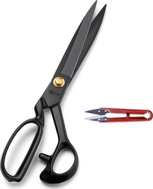 Siyah Saplı Paslanmaz Çelik Somunlu Makas 12 İnç (30 cm) (Çıt Makas Hediyeli)