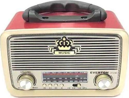 RT-301 Bluetooth-USB-SD-FM Şarjlı  Nostaljik Radyo El Fenerli