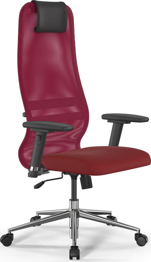 Kumaş ve Fileli Ofis Koltuğu - Toplantı Sandalyesi SIT8-B1-8D / 1209509 Kırmızı