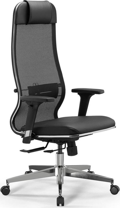 SynchroSit 10 Ergonomik Deri ve Fileli Ofis - Yönetici Koltuğu / Çalışma Sandalyesi - 1D1.D.1.333 Siyah
