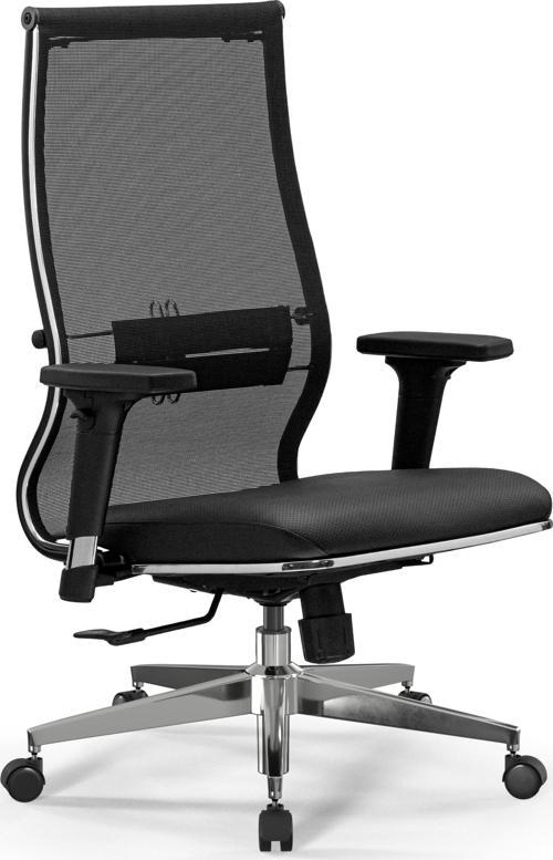 SynchroSit 10 Ergonomik Fileli ve Deri Çalışma Sandalyesi / Ofis Koltuğu - 211.D.1.3E3  Siyah