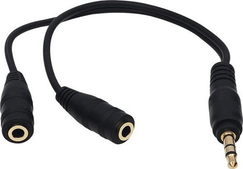 3.5 Mm Erkek 2 Stereo Dişi 15 Cm Kulaklık Çoklayıcı Kablo Çoğaltıcı Y Kablo