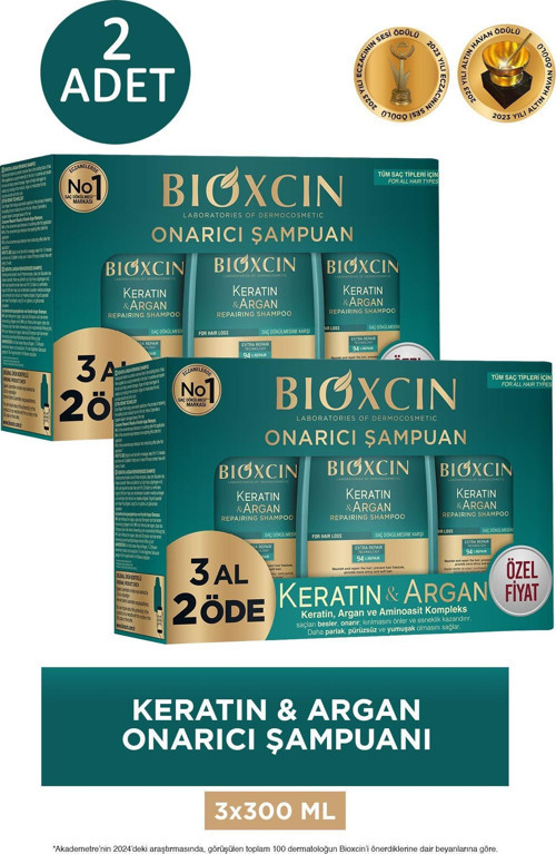 Keratin ve Argan Onarıcı Şampuan 300 ml - 3 Al 2 Öde 2 ADET