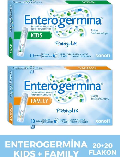 Family 5 ml x 20 Flakon + Enterogermina Kids 5 ml 20 Flakon