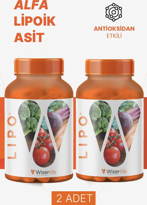 Lipo Alfa Lipoik Asit İçeren Takviye Edici Gıda 30 Kapsül 2 ADET