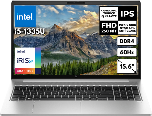 Elitebook 650 G10 i5-1335U 48 GB 4 TBSSD 15.6" FHD Windows 11 Pro Dizüstü Bilgisayar 9G2U9ETHMF40