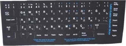 Rusça Q Klavye Stiker Siyah 300169 Klavye Değildir Sadece Sticker
