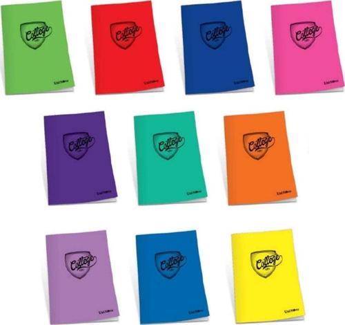 Çınar Uninote A5 College Dikişli Plastik Kapak Defter 40 Yaprak Çizgili 40/1 (12 Li Paket)