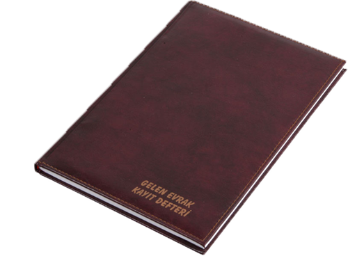 Gelen Evrak Defter Suni Deri Ciltli 100 Yaprak G351