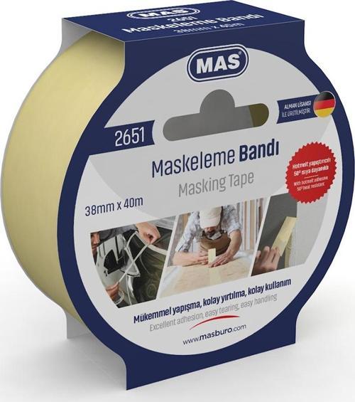 Krepe Bandı Maskeleme Bantı 38 Mm X 40 Metre 2651