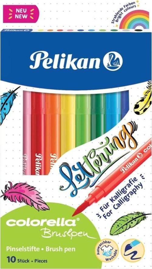 Keçeli Kalem Colorella Fırça Uçlu 10 Renk P-814577