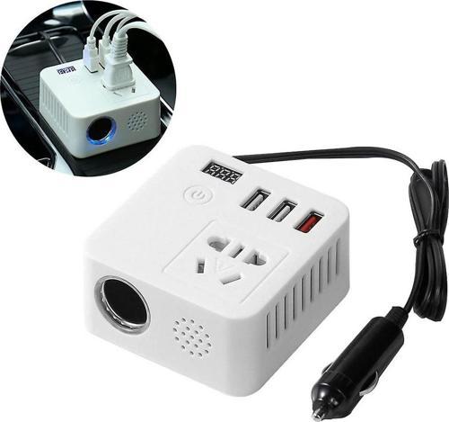 Ayt Oto Çakmaklık 220v Dönüştürücü İnvertör 12-24v Çevirici İnverter Araç İçi 220 Volt Enerji Sağlayıcı