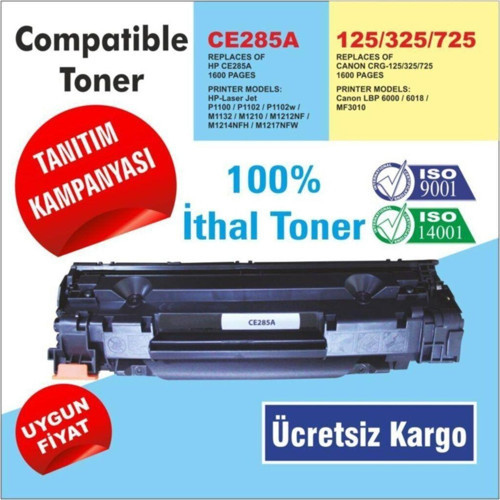 Ce285A 85A Ithal Toner P1102/1132/1212-1217
