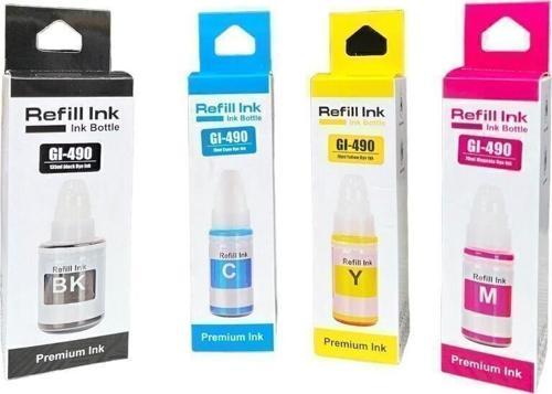 Gı-490 / Pixma G1400 / G2400 / G3400 4 Renk Mürekkep Seti