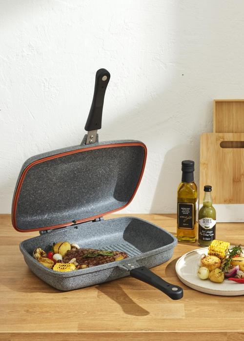 Titangranit Double Grill Tava