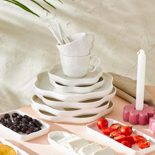 Florist 30 Parça 6 Kişilik Porselen Kahvaltı Servis Takımı
