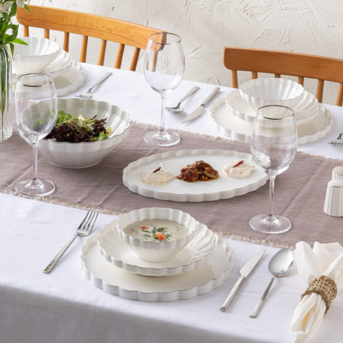 Akça 29 Parça 6 Kişilik Yemek Takımı Platin