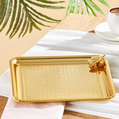 Leafy Kare Tepsi Gold
