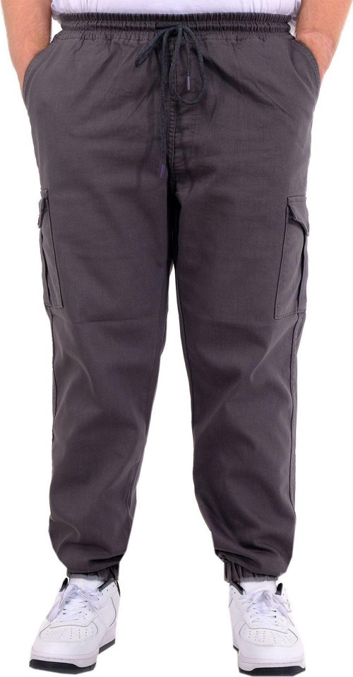 Büyük Beden Erkek Gabardin Kargo Jogger Doga 21927 Antrasit
