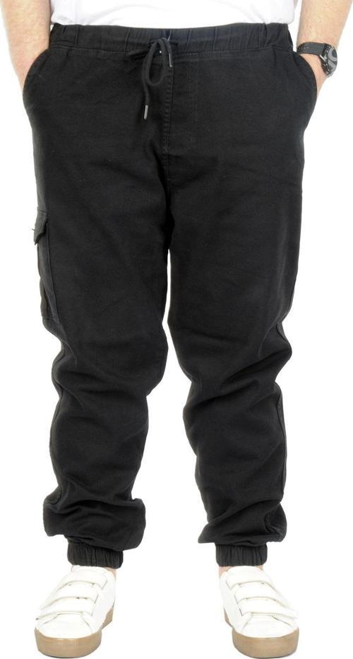 Büyük Beden Pantolon Gabardin Kargo Jogger Doğa 21927 Siyah