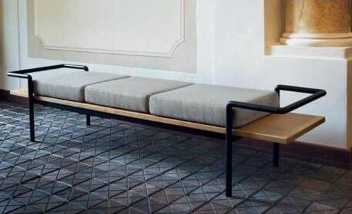 Ahşap Balkon Sediri Ahşap Oturma Bankı Metal Ayaklı Bank