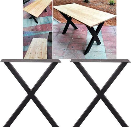 Metal Masa Ayağı 72 Cm Ahşap Kütük Masa Ayağı X Tasarım