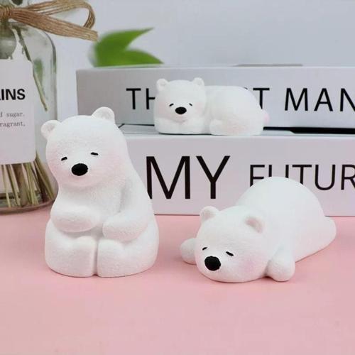 Dekoratif Üçlü Kutup Ayısı Biblo Obje Set