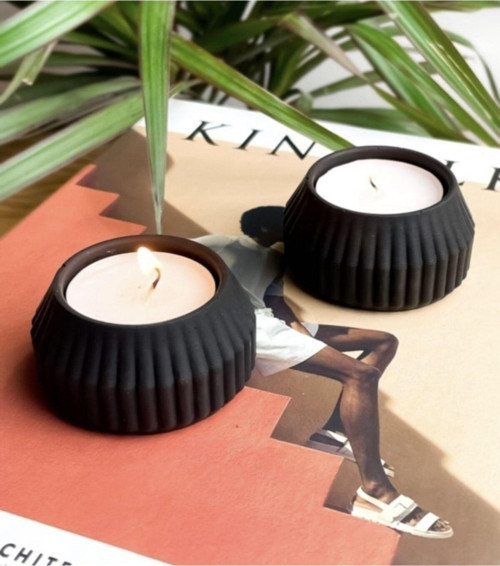 Hype 2’Li Tealight Mumluk Siyah