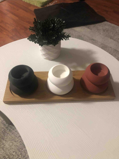 3 Lü Beton Bubble Tealight Mumluk
