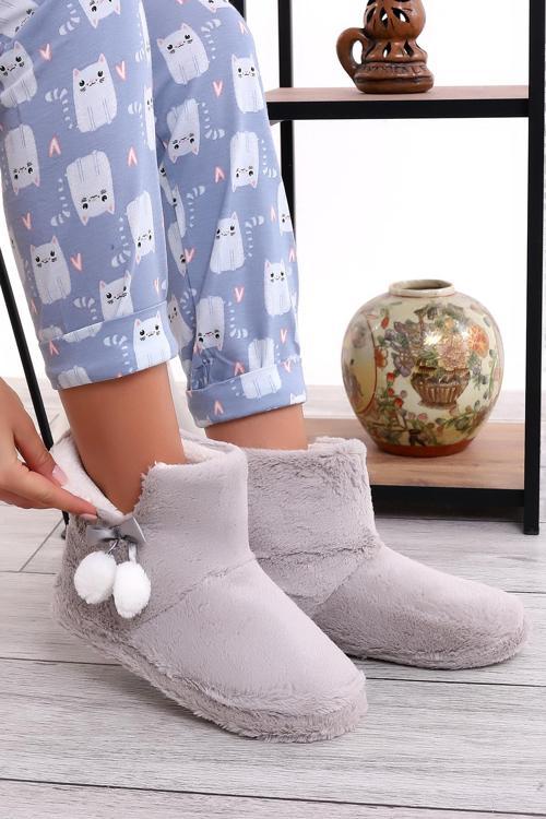 Redplay EB307 Çinçila Kadın Panduf Ev Botu Ev Ayakkabısı
