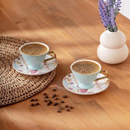 Sally 2 Kişilik New Bone Kahve Fincan Takımı 80 Ml