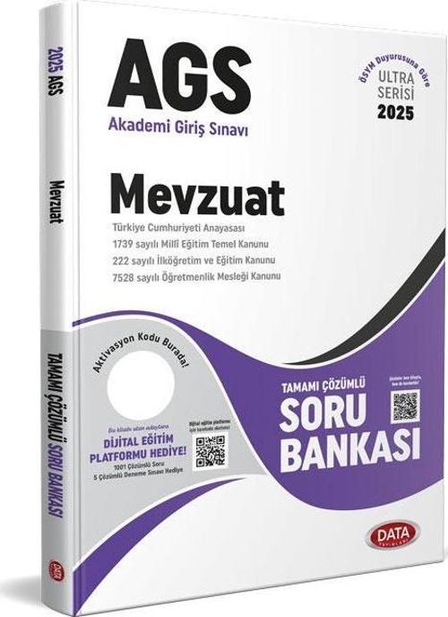 Data 2025 MEB-AGS Mevzuat Anayasa Soru Bankası Çözümlü Data Yayınları