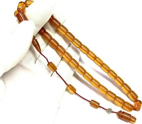 Şükrü Baba Usta İşi Sistemli Kesme Model 7-10mm Sıkma Ateş Kehribar Tesbih