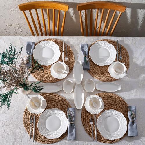 Flowery Porselen 30 Parça 6 Kişilik Kahvaltı Takımı