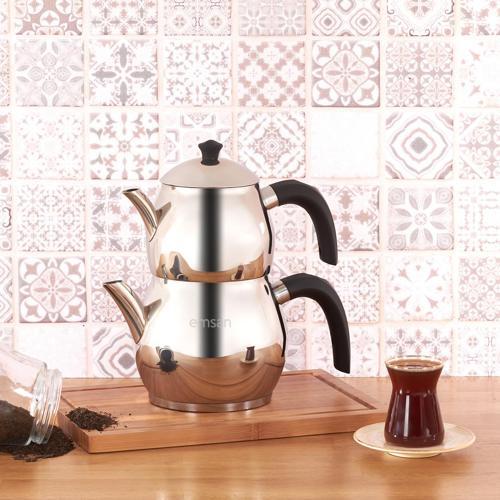 Cemre Maxi Siyah Çaydanlık Takımı