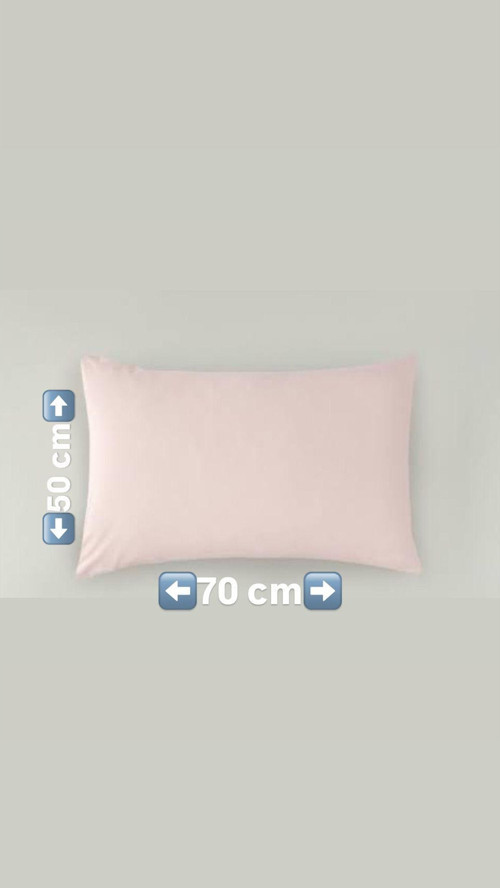%100 Cotton (Pamuk) 2 Adet Toz Pembe 50X70 Cm Yastık Kılıfı Pillow Case