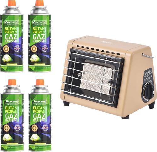 Hota Portatif Soba Bej 4 Kartuşlu Set