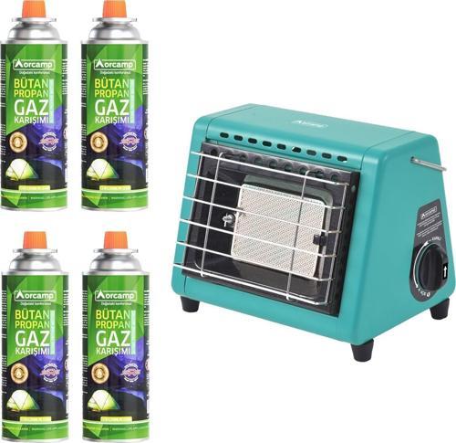 Hota Portatif Soba Turkuaz 4 Kartuşlu Set