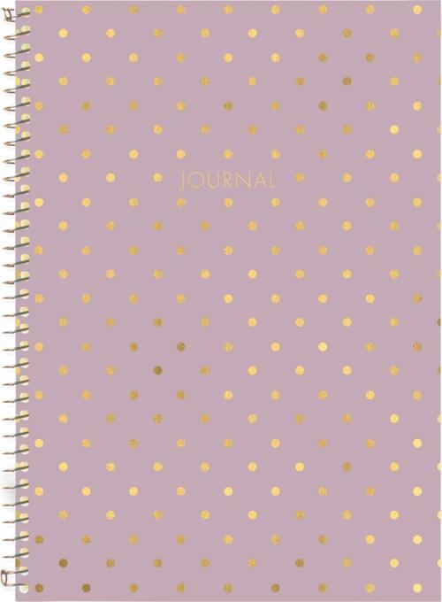 Puantiyeli Defter Çizgili Lila 17x24 cm