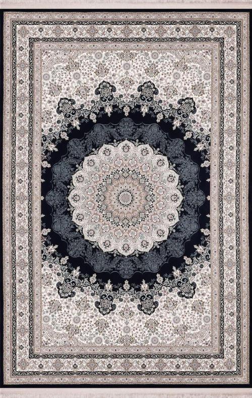 Halı Majestic 38813 Lacivert Klasik Figürlü Retro Halı