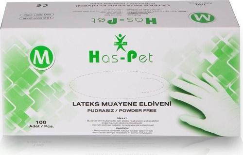 Haspet Lateks Muayene Eldiveni Pudrasız Medium 100'lü